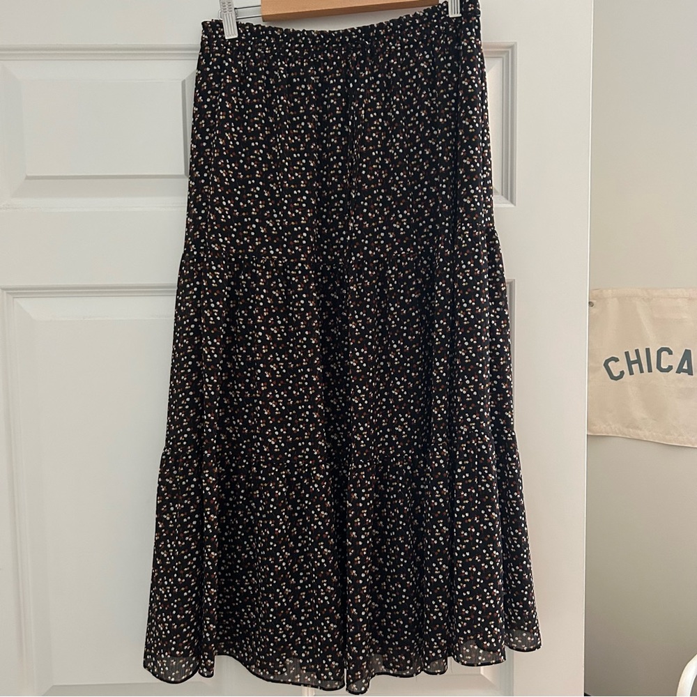 Madewell Ditsy Floral Georgette Maxi Skirt Medium